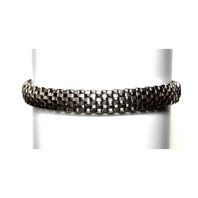 MALOR ITALY 925 STERLING SILBER FLACHE BOX KETTE ARMBAND SKY
