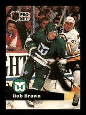  80 Rob Brown  Whalers 1991 Proset Hockey Sports Trading Card 