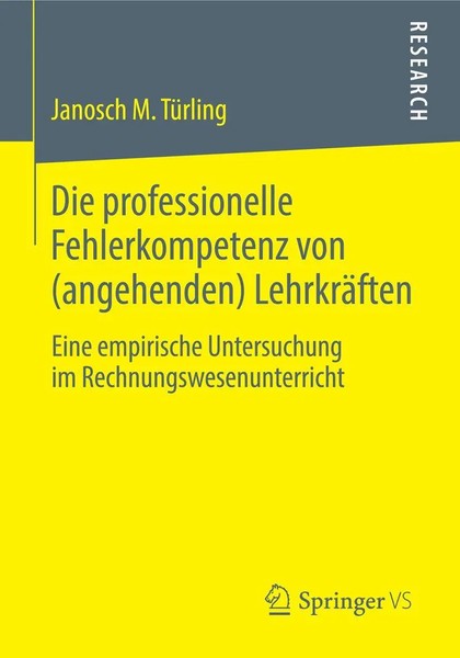 Janosch M. TüRling | Die Professionelle Fehlerkompetenz Von (Angehenden)...-image