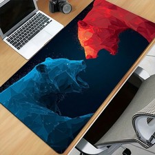 40 90cm1pc Trading Desk Mat - Non-Slip Stock Market Theme Mouse Pad with RedBlue