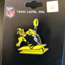 Pittsburgh Steelers RETRO THROWBACK steel worker pin NFL NIP FREE SHIPPING