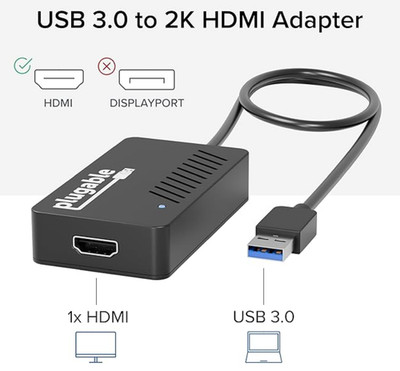 PLUGABLE USB 3.0 4K HDMI ADAPTER FOR MULTIPLE MONITORS