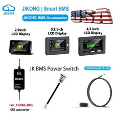 JK BMS LCD Display /RS485 Converter/ Power Switch/ RS485 TO USB Cable lot USA