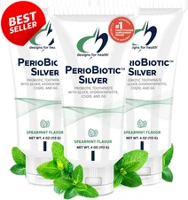 Periobiotic Silver Hydroxyapatite Toothpaste Fluoride Free Whitening 3 Pack US