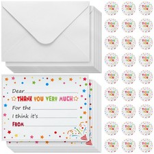 120 Piece Kids Thank You Cards Fill in the Blank Including 40 Thank You Cards...