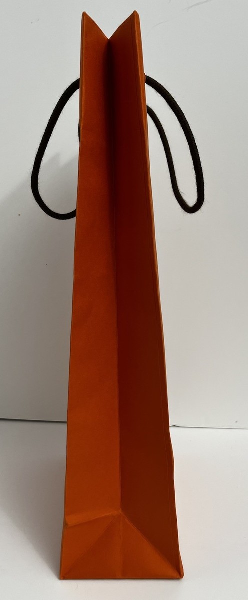 New Classic Orange Hermes Med Shopping Gift Bag 16.5” x 8” x 4