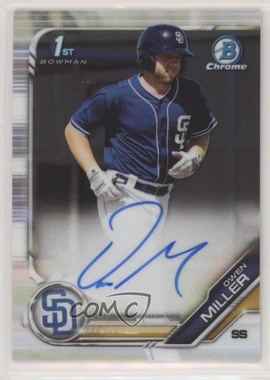 2019 Bowman Chrome Prospects Auto Owen Miller #CPA-OM Auto 7i2