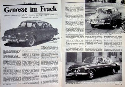 Oldtimer Markt 1705) Tips für Tatra 603 V8 Gebrauchtwagenkäufer - ein interessan