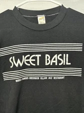 Sweet Basil Greenwich Village NYC Jazz Restaurant Vintage Single Stich T-shirt