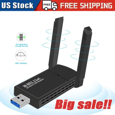 USB 3.0 Wireless WIFI Adapter 1300Mbps Long Range Dongle Dual Band Network lot