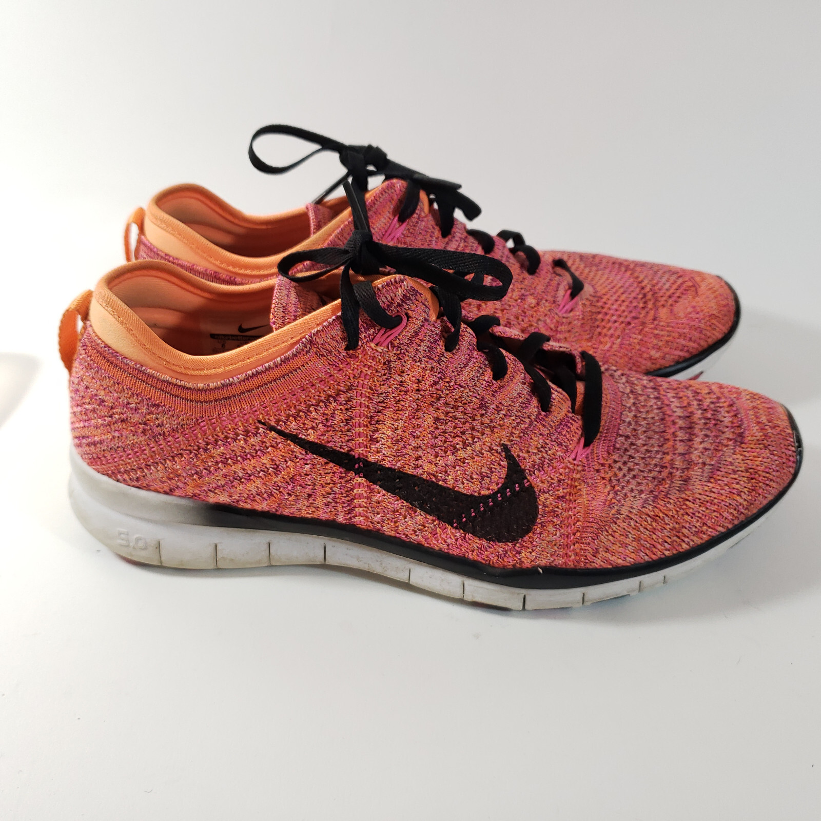 Presunción solamente Ánimo Nike Free TR Flyknit 5.0 Women's Size 8 Athletic Running Shoes Orange Coral  | eBay