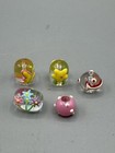 Art Glass Lampworks Springtime Floral Beads Set of 5