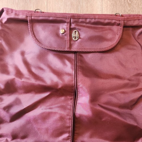 Pierre Cardin Garment Bag Burgundy Travel Clothing Suit Bag Vintage - Picture 6 of 9