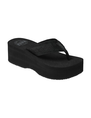 Reef Womens Sandy Hi Black Malibu - Island Comfort Footwear