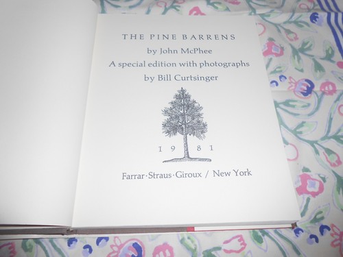 1981 The Pine Barrens by John McPhee Special Edition with Photos 1st Edition - Imagen 2 de 6