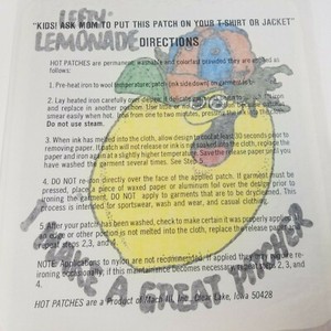 Vintage 90s Iron On Transfer Fun Retro Design 1980s Fruit Funny Goofy Lemonade