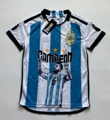 Mens Albicelest Messi Foto Unbraded Jersey