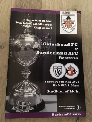 Gateshead V Sunderland Reserves Newton Moor Cup Final Stadium Of