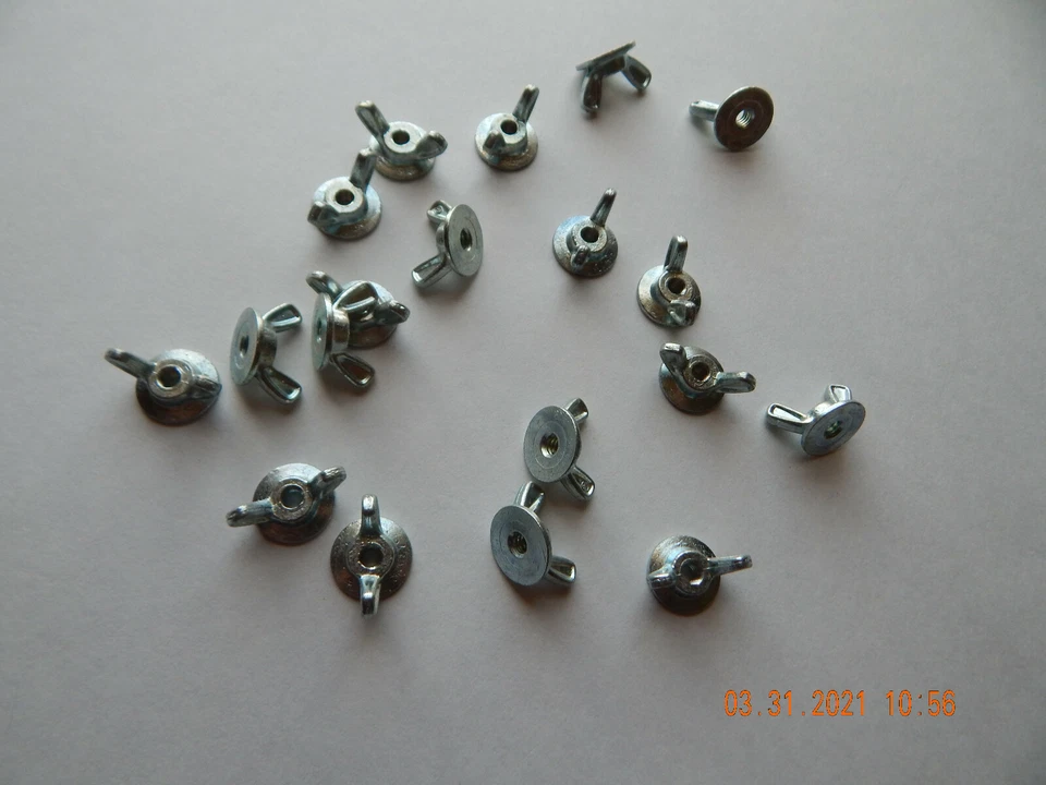 DIE CAST ALLOY WING NUTS W/ WASHER BASE 10/24 ZINC 15 PCS NEW- SEE DESCRIPTION