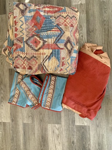 HiEnd Accents Aztec Full/ Queen Comforter Set W/ Bedskirt & 3 Pillow Covers - Picture 6 of 16