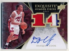 2007-08 Exquisite Number Pieces DAEQUAN COOK Auto RC Patch #/14 Rare Heat SP
