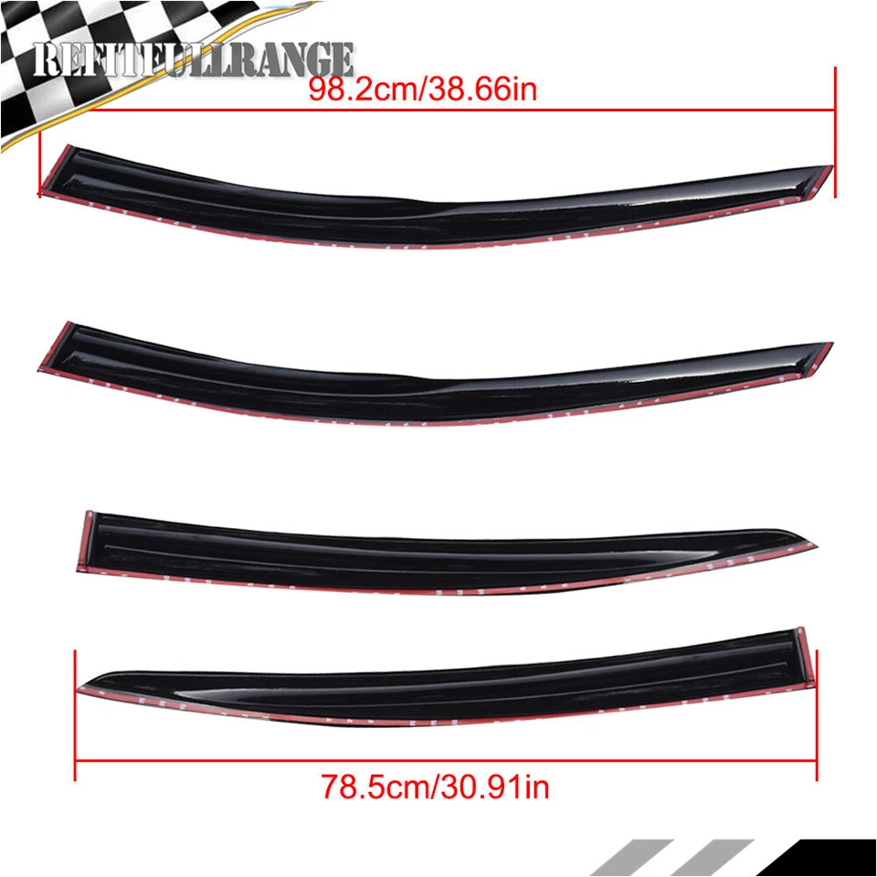 4Pcs Window VisorS Rain Guards Fit For 2011 2012 2013 2014 2015 Chevrolet Cruze Foto 2 de 4