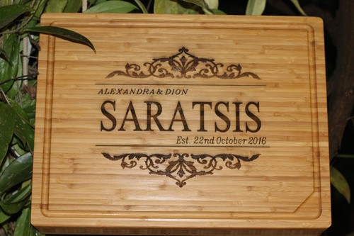 Laser Engraved Personalised Chopping Board Butchers Block - Picture 4 of 4