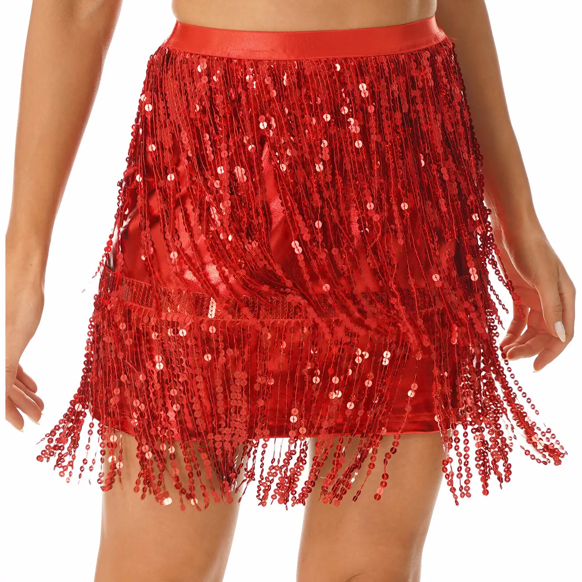 Sequin tassel cheap mini skirt