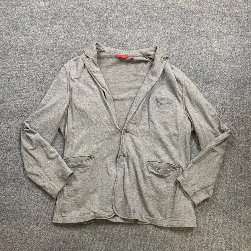 Blazer Saks Fifth Avenue para Hombres XXL 2XL Gris Jaspeado Algodón Chaqueta Abotonada Foto 2 de 4