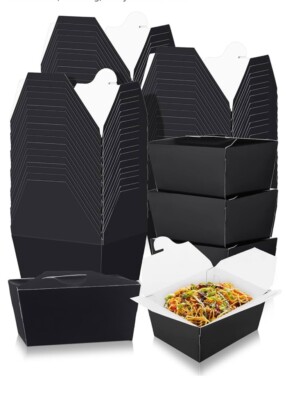 50 Count Disposable  Takeout Food Containers Box For Parties Leftovers Etc