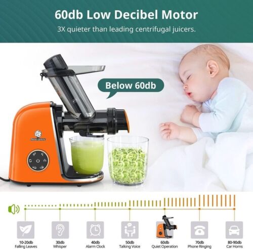 Relax-centric Juicer Machines, Slow Masticating Juicer Orange - Picture 9 of 10