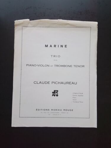 PARTITION - CLAUDE PICHEREAU /  MARINE - Partie de trombone ténOR - Photo 1/3