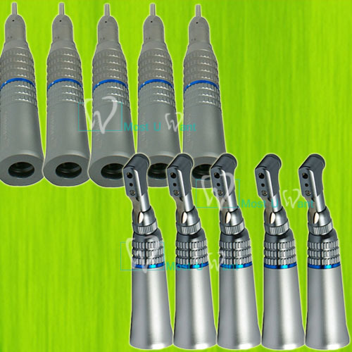 5 Dental Lab Handpieces Low Speed Straight Nose Head Cone Contra Angle