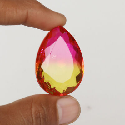 Large Ametrine 101.15ct Pear Faceted Cut Loose Gemstone 4 Authentic Jewelry