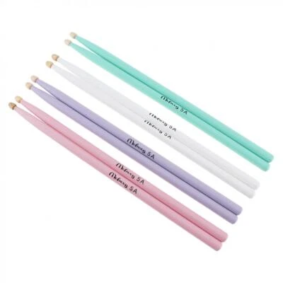 5A Drum Sticks Maple Wood Tip Drumsticks for Kids Beginners Students, Rock Band
