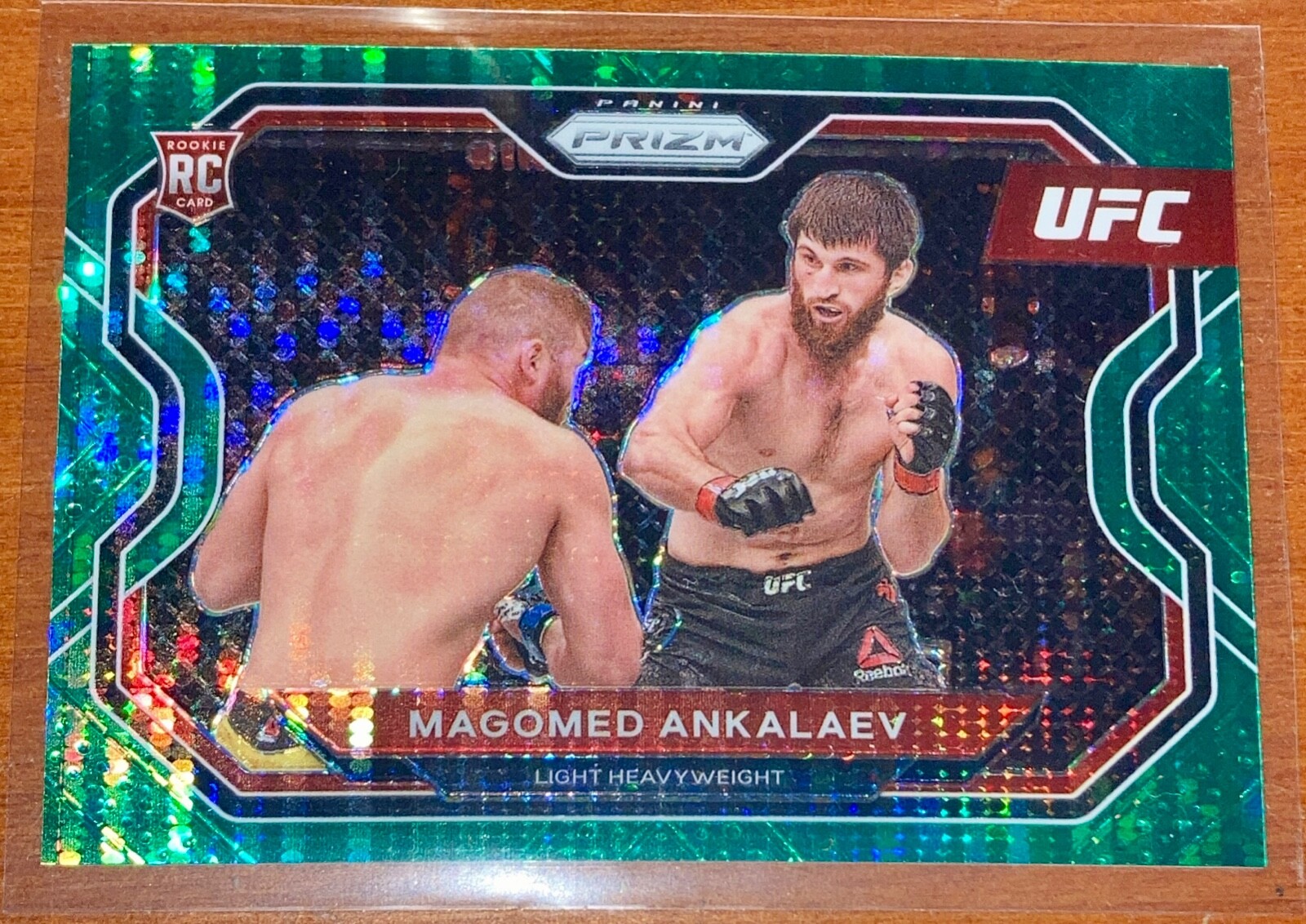 2021 Panini Prizm UFC Green Pulsar Prizm 09/25 Magomed Ankalaev #123 Rookie RC
