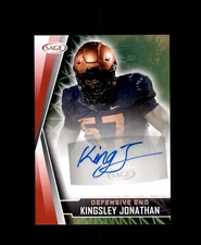 2022 SAGE HIT Autographs Red #AKJ Kingsley Jonathan RC Auto Syracuse Bills Bears