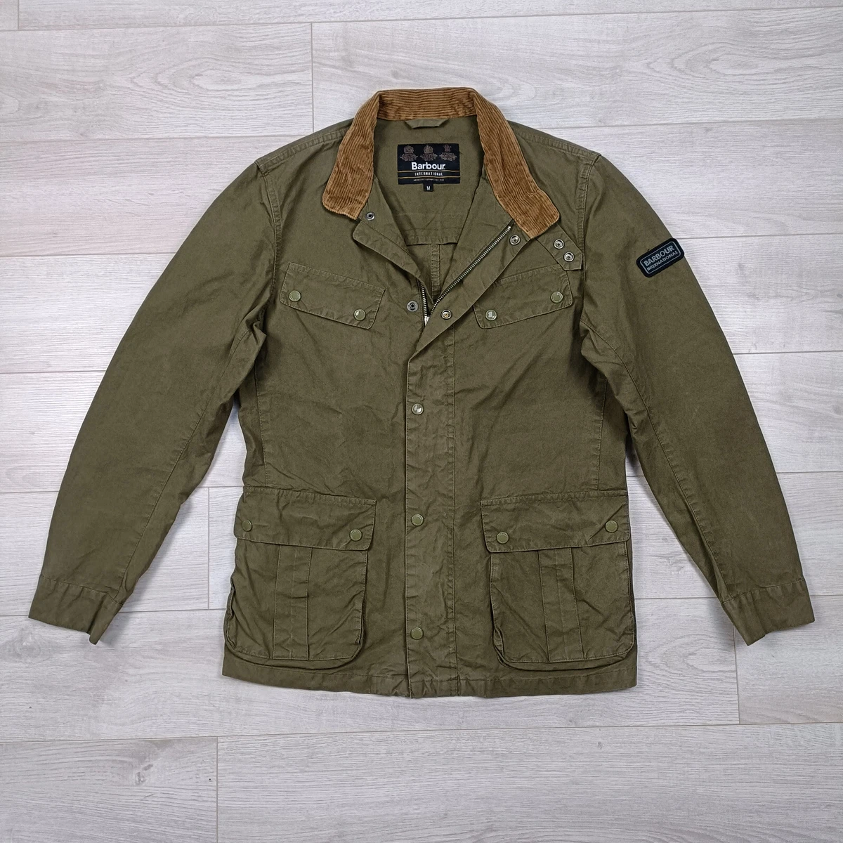 Mens khaki shop barbour jacket