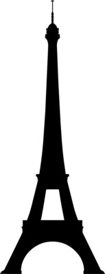 4'' Eiffel Tower Silhouette Decal Sticker Car Decor Paris France Travel Vacation