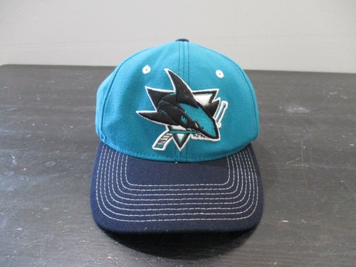 VINTAGE San Jose Sharks Hat Cap Teal 
