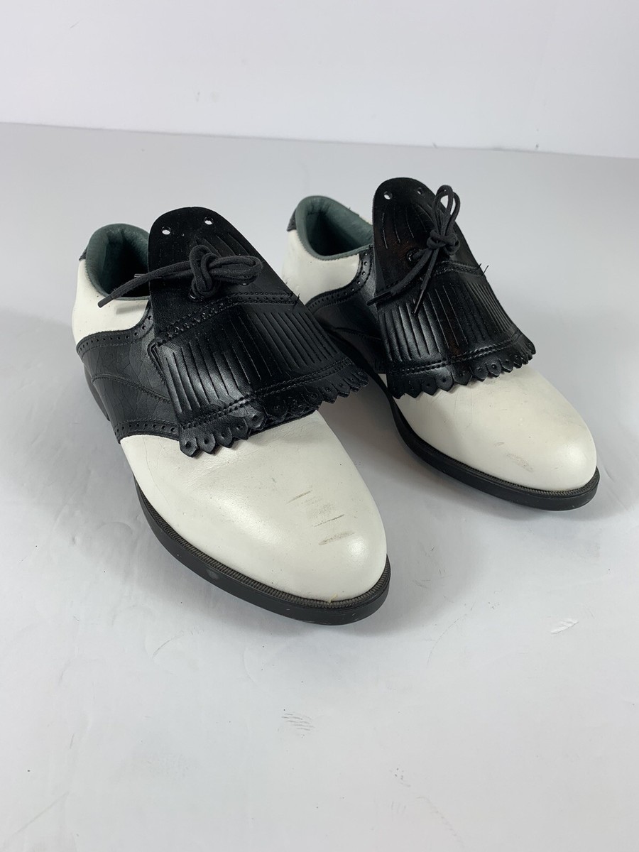 Dexter Neptune Plus Womans Size 7 W White & Black Lace Up Golf