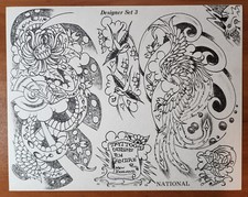 ORIGINAL Traditional Vintage 1981 National Tattoo Flash Sheet Andre New Zealand