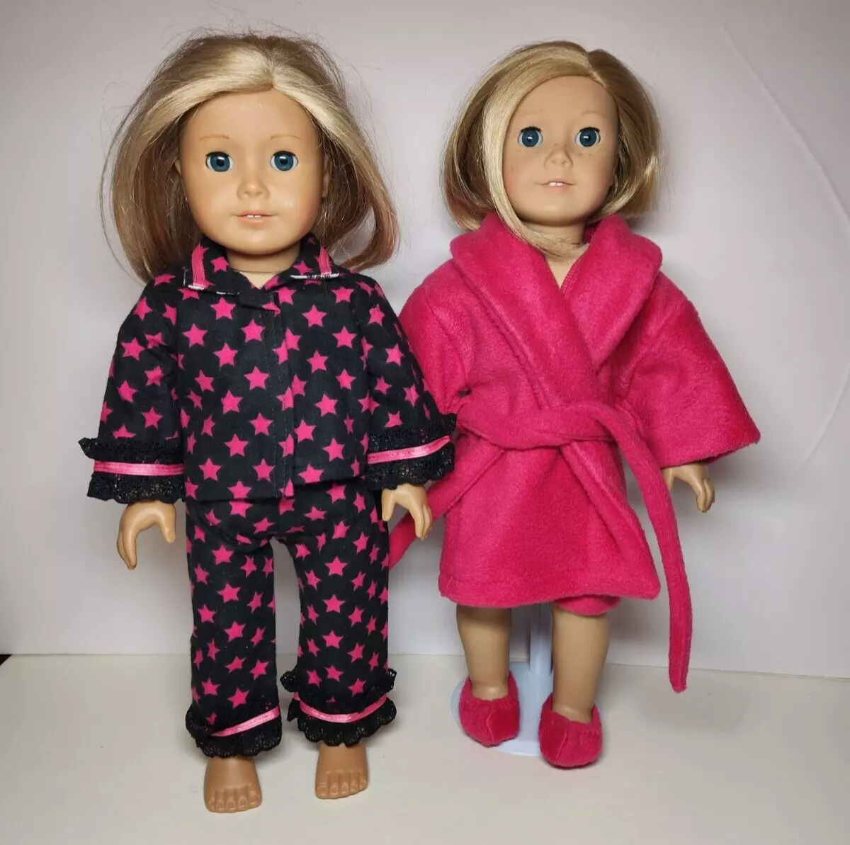 Valentine Pink Star New Years Pajamas PJs Sleepwear fits 18