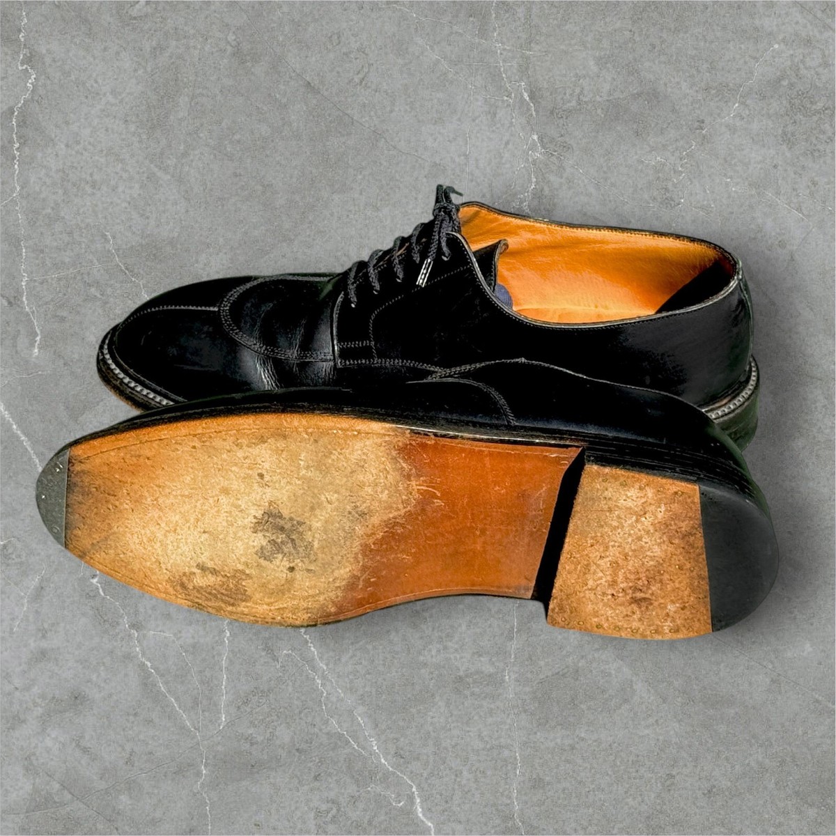 JM Weston Black Leather Demi Chasse Half Hunt Derby 9 D US, Toe