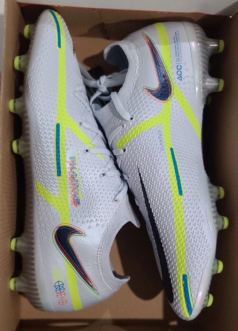 NEW Size 7 Nike Phantom GT2 Elite AG-Pro Football Grey Blue Cleats NEW Size 7 Nike Phantom GT2 Elite AG-Pro Football Grey Blue Cleats
