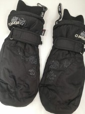 Etirel Ski Leather Polyester Gloves Sz 6,5 Mittens Black Thermal Winter Outdoor