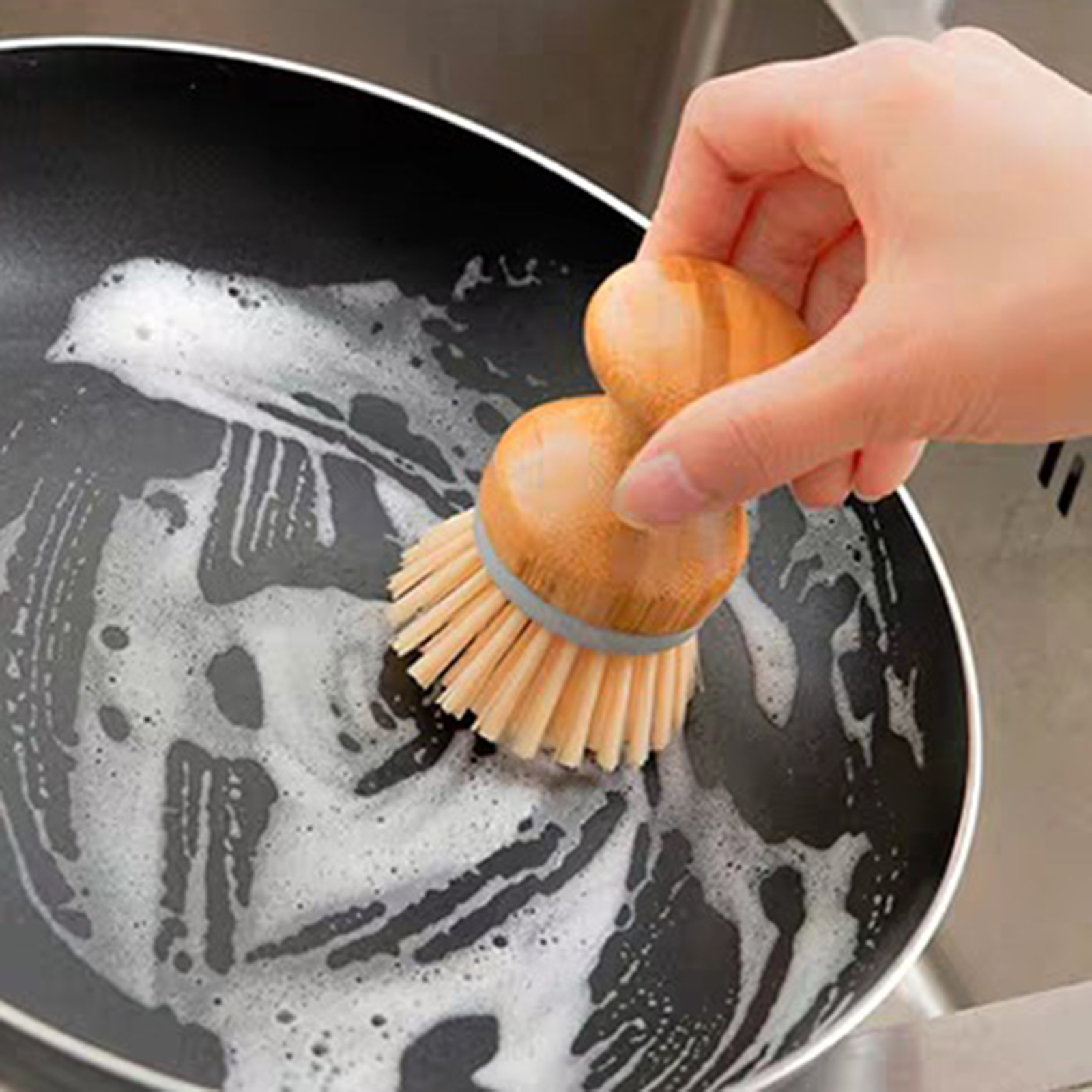 Dish Brush Multifunctional Novelty Reusable Wooden Dish Brush Eco