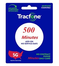 TracFone 500 Minutes Direct Digital Refill Same Day Delivery Phone Needed READ