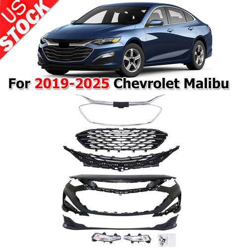 Front Bumper Cover Grille with Lights For Chevrolet Malibu 2019-2025