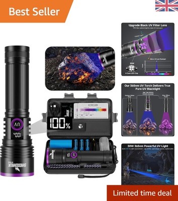 Erweiterte 365 nm UV-Taschenlampe - professioneller Einsatz, komplettes Set enthalten